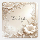 Ivory Flowers Sticker (Devant)