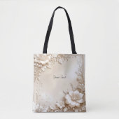 Ivory Flowers Tote Bag (Voorkant)