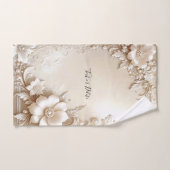 Ivory Flowers Towel Set (Serviette à main)