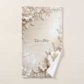 Ivory Flowers Towel Set Bad Handdoek (Handdoek)