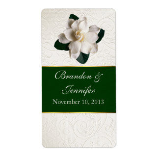 Ivory & Gardenia verte Mini Étiquettes de vin