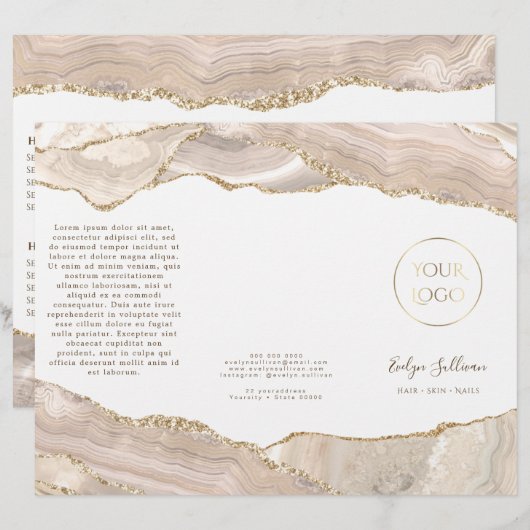 Ivory gold agate brochure (Voorkant / Achterkant)