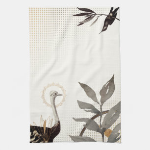 Ivory & Gold Artistic Waterverf Theedoek