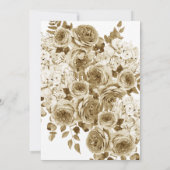 Ivory Gold Boho Wedding Invitation Kaart (Achterkant)