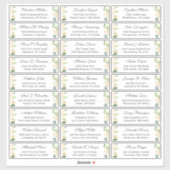 Ivory Gold Botanical Floral Wedding Guest Address Sticker (Vel)