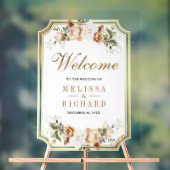Ivory Gold Christmas Floral Wedding Welcome (Neutre)