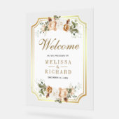 Ivory Gold Christmas Floral Wedding Welcome (Angle)