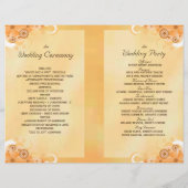 Ivory Gold Floral Elegant Bi-Fold Wedding Programs (Achterkant)