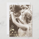 Ivory Gold Floral Mariage après Invitation de la f (Dos)