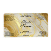 Ivory Gold Foil Cosmetics or Dropper Bottle Label (Voorkant)