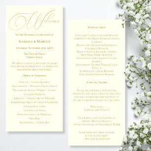 Ivory & Gold Huwelijksprogramma Programma