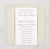 Ivory & Gold Invitation Kaart (Voorkant / Achterkant)