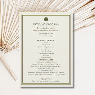 Ivory & Gold Palm Huwelijksprogramma Programma