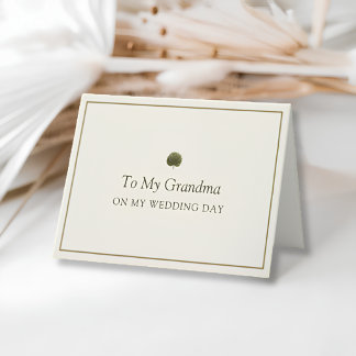 Ivory Gold Palm Oma Trouwdagkaart Bedankkaart