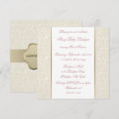 Ivory & Gold Sweet Sixteen Uitnodiging (Voorkant / Achterkant)