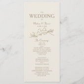 Ivory Gold Wedding Programme (Devant)