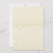 Ivory Gold White Floral String Lights Wedding Kaart (Achterkant)