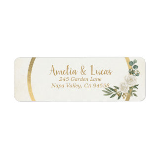 Ivory Goud Groene Huwelijk Elegant Goud Etiket