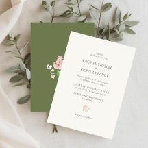 Ivory & Green | Chic Watercolor Floral Wedding 