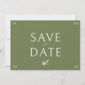 Ivory & Green | Floral Rose Wedding Save The Date (Dos)