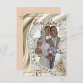 Ivory, groen, blauw, gouden zijde en bruiloft - Ha RSVP Kaartje (Voorkant / Achterkant)