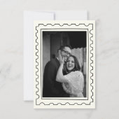 Ivory Hand Drawn Illustration Wedding Minimalist Save The Date (Achterkant)