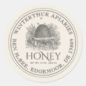 Ivory Honey Jar Label ( Skep) (Voorkant)