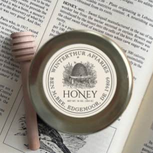 Ivory Honey Jar Label ( Skep)