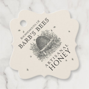 Ivory Honey Label (Fancy vierkant kep bijen)