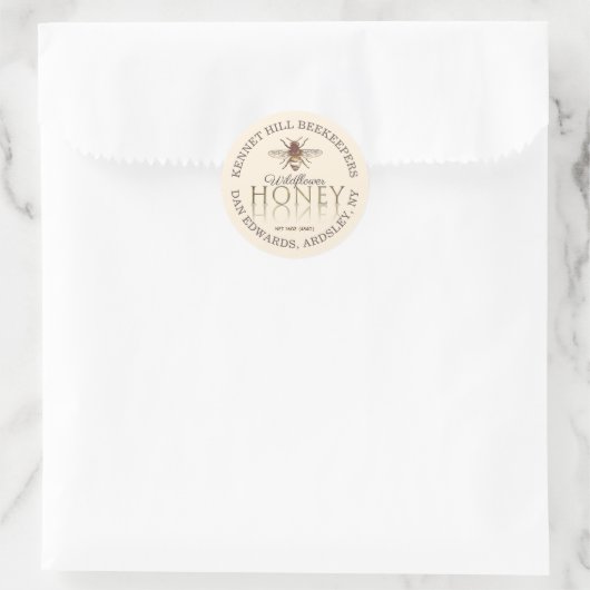Ivory Honey Reflected Gold Tekst Honeybee Label (Tas)