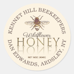 Ivory Honey Reflected Gold Tekst Honeybee Label