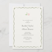 Ivory | Invitation de mariage florale chic et fant (Devant)