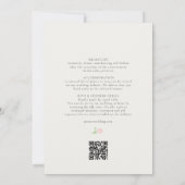 Ivory | Invitation de mariage florale chic et fant (Dos)