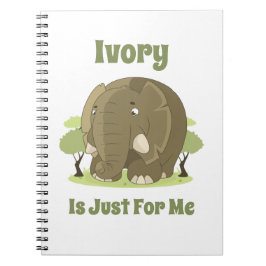 Ivory is alleen voor mij een wervelfoto-Notitieboe Notitieboek