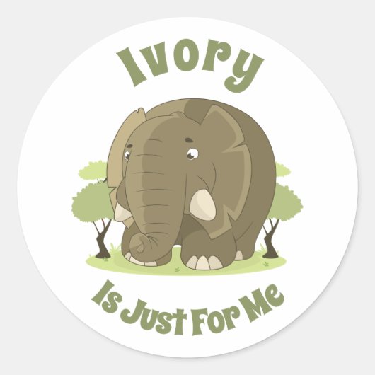 Ivory is alleen voor mij Sticker (Voorkant)