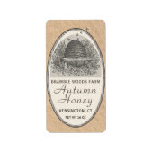 Ivory Kraft honing adres of verzendgrootte label (Voorkant)