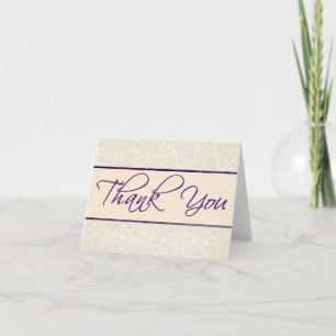 Ivory Lace Carte de remerciements