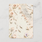 Ivory Lace Heart Floral Romantic Spring Softly Save The Date (Achterkant)