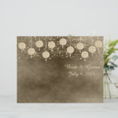 Ivory Lantern Folded Wedding Programme (Staand voorkant)