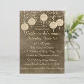 Ivory Lanterns Invitation de la douche nuptiale (Debout devant)