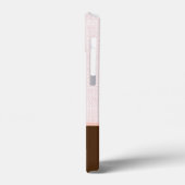 Ivory Linen Woven Fabric, Roze & Bruin Kleurblok Case-Mate iPhone Case (Achterkant / Links)