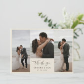 Ivory Linked Back 3 Photo Collage Mariage Merci (Debout devant)