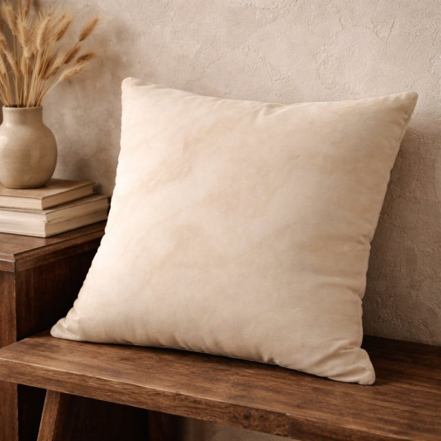 Ivory Marbled Swirl Throw Pillow Kussen (Muted taupe and blush swirls add natural flow to modern neutral rooms)
