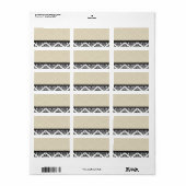 Ivory Mariage damassé Étiquette de adresse (Feuille entière)