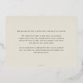 Ivory MD Asclepius Afstuderen Foto aankondiging (Achterkant)