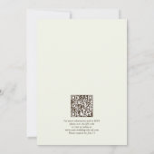 Ivory Minimalist Boho Elegant Script Wedding w/ QR Kaart (Achterkant)