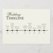 Ivory Minimalist Boho Wedding Program Timeline Menu (Achterkant)