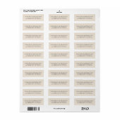 Ivory Minimalist Clean Étiquette (Feuille entière)