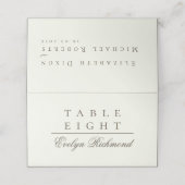 Ivory Minimalist Coffee Script Folded Wedding (Buitenkant ongevouwen)
