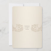 Ivory Minimalist Photo Wedding Invitation Kaart (Achterkant)
